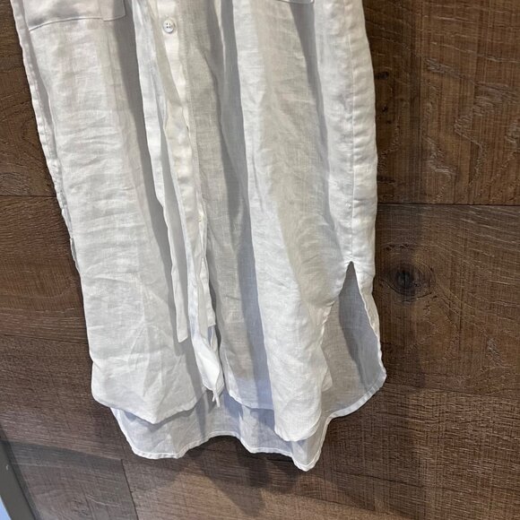 James Perse white Linen Shirtdress dress size 2/ M - Picture 6 of 10